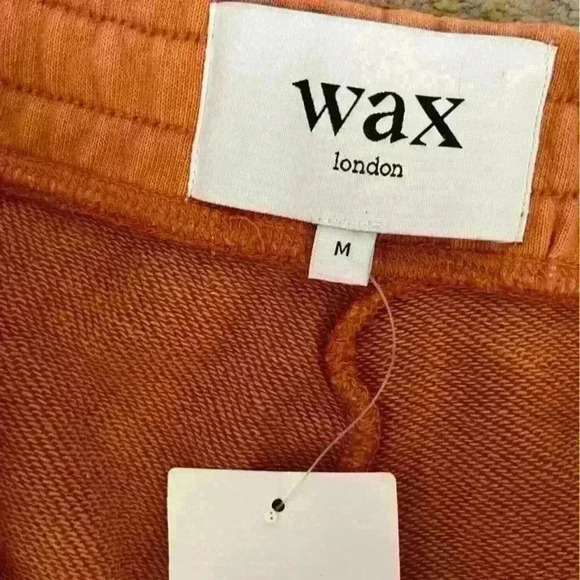 NEW WAX LONDON sweat shorts in rust size medium NWT men’s - Picture 4 of 6